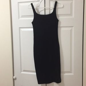 Zara black velvet bodycon dress